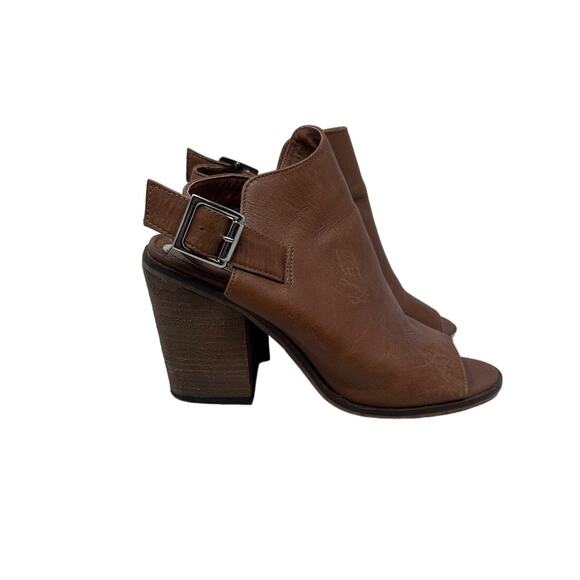 Steve Madden Talento brown leather peep toe heel size 8 - Picture 14 of 14